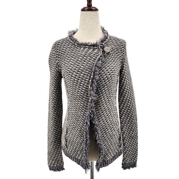 Angel of the North Womens XS Cardigan Tipperary Jacket Fringe Tweed Knit Sweater - Picture 11 of 11